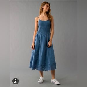 American Eagle Outfitters Blue Midi Dress